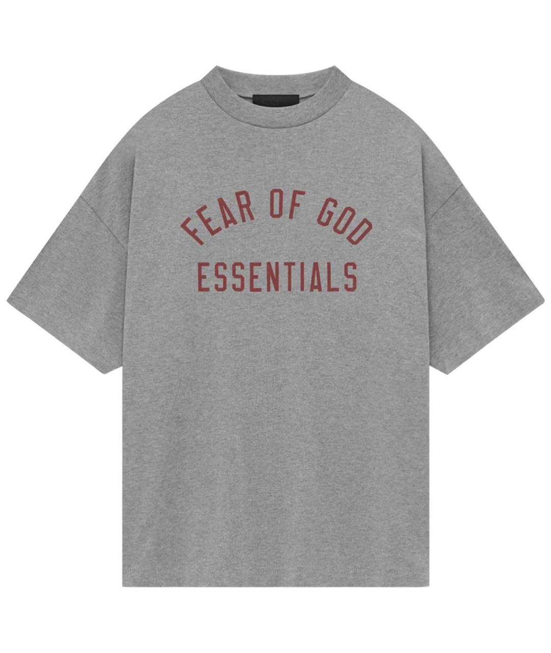 FEAR OF GOD ESSENTIALS Серая хлопковая футболка, фото 1