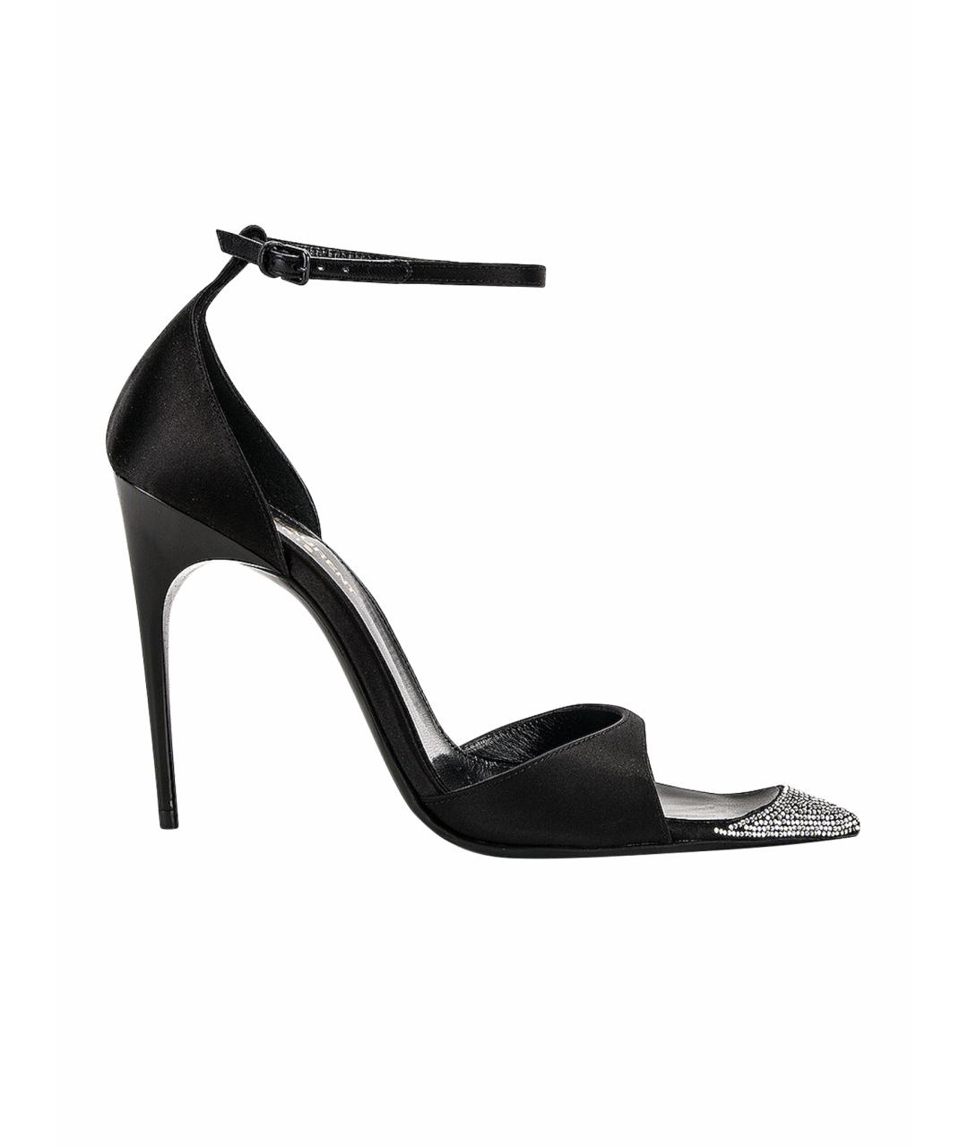 SAINT LAURENT Черные текстильные туфли, фото 1