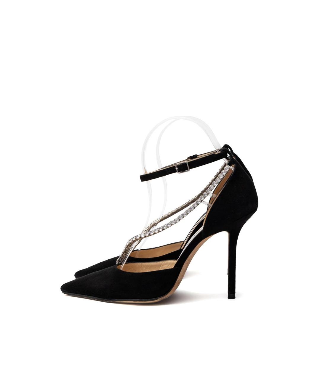 JIMMY CHOO Черные замшевые туфли, фото 5