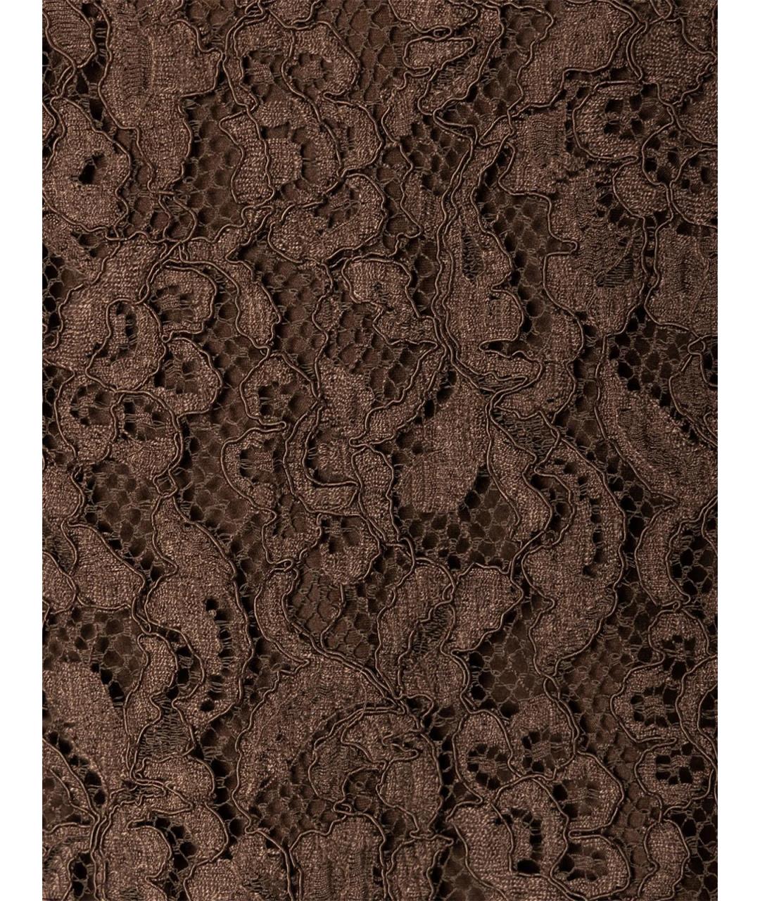 DOLCE&GABBANA Коричневая кружевная блузы, фото 3