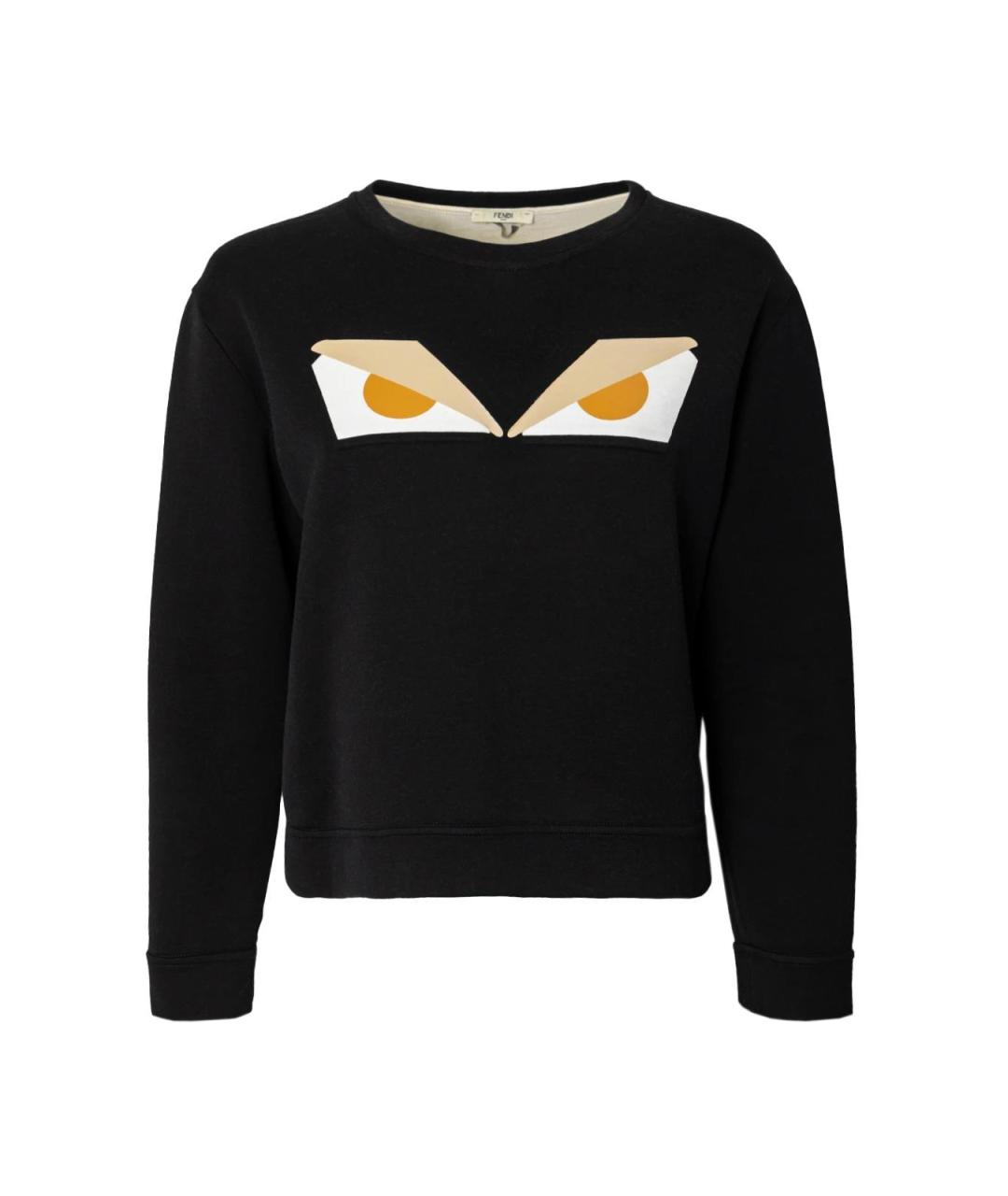 FENDI Черный хлопковый джемпер / свитер, фото 1
