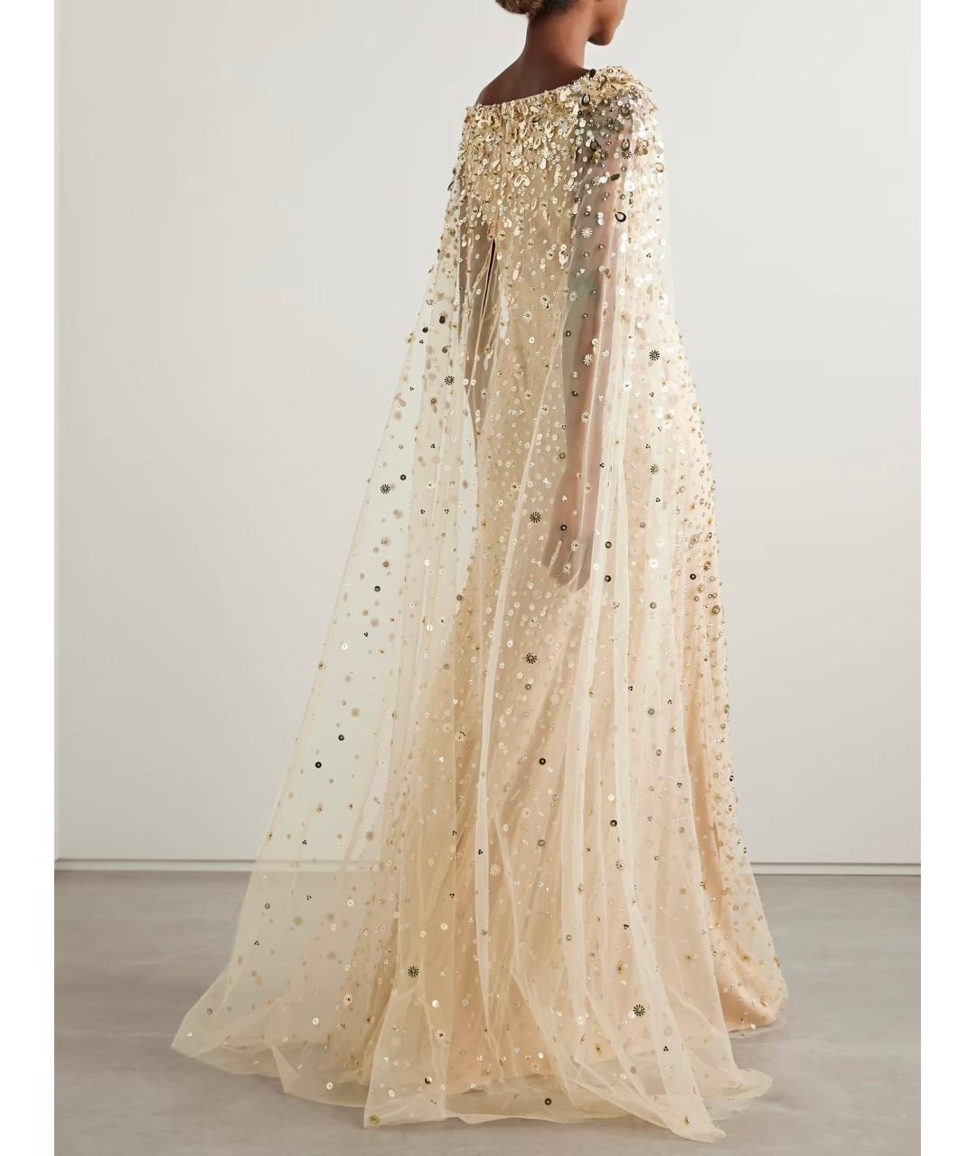 JENNY PACKHAM Золотое вечернее платье, фото 3
