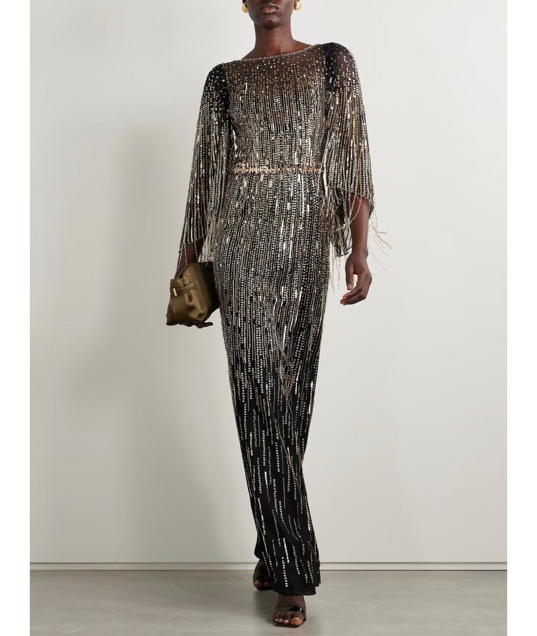 JENNY PACKHAM Золотое вечернее платье, фото 2