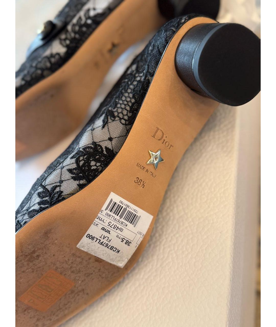 CHRISTIAN DIOR Черные текстильные туфли, фото 5