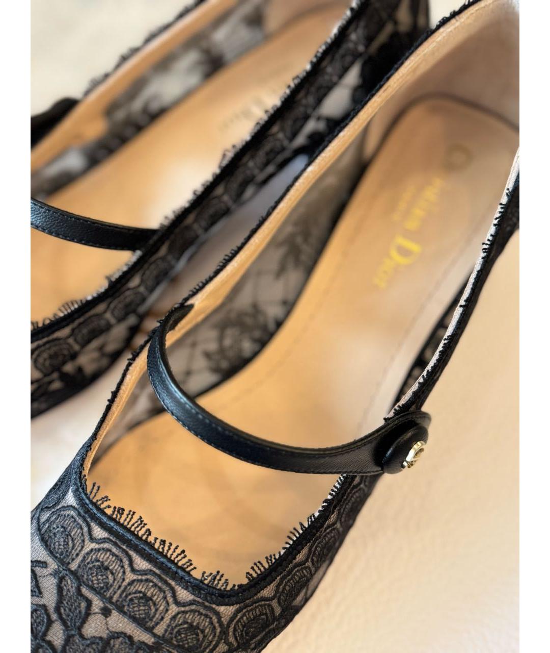 CHRISTIAN DIOR Черные текстильные туфли, фото 3