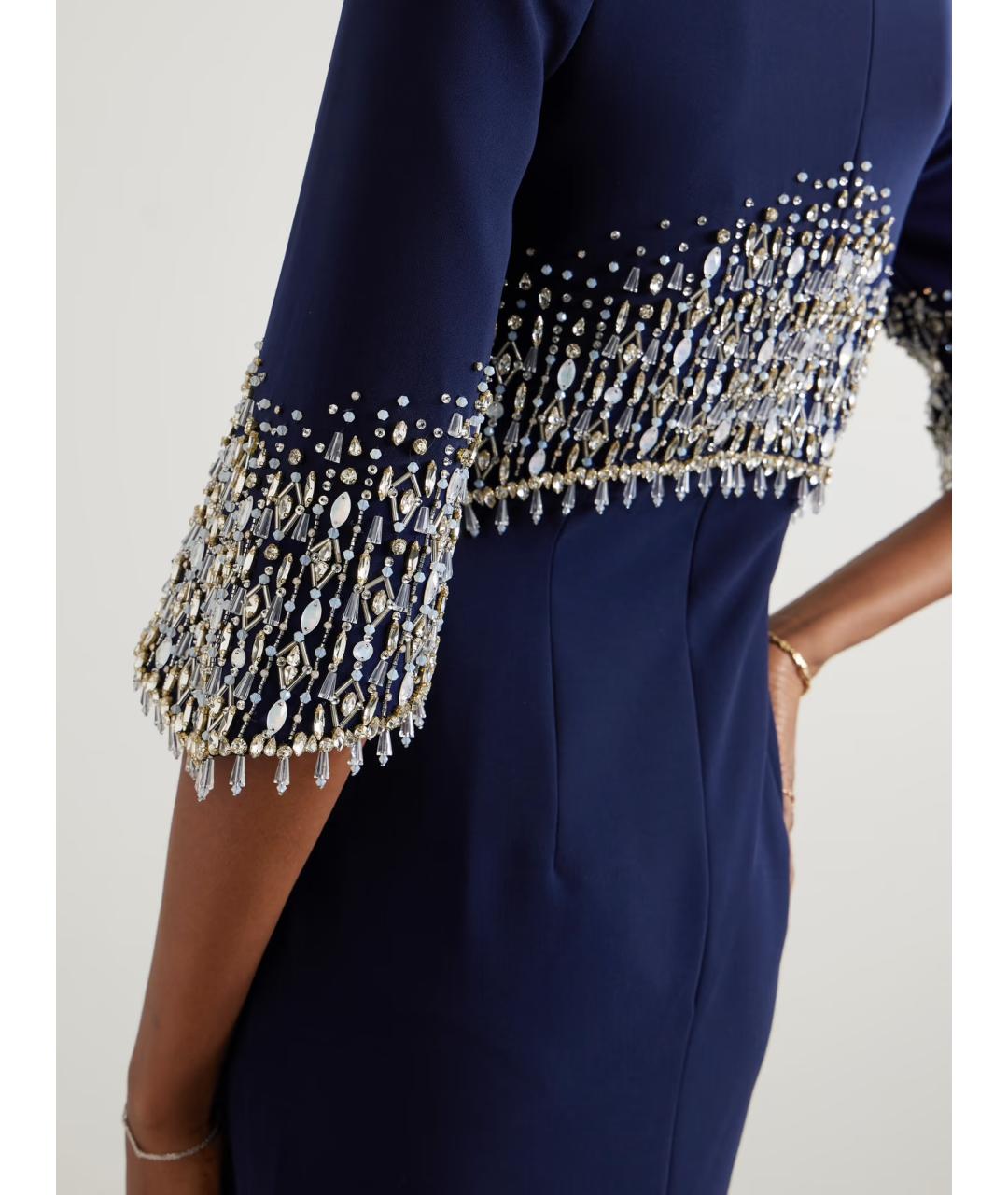 JENNY PACKHAM Темно-синее вечернее платье, фото 4