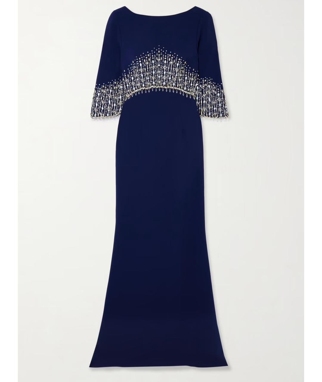 JENNY PACKHAM Темно-синее вечернее платье, фото 6