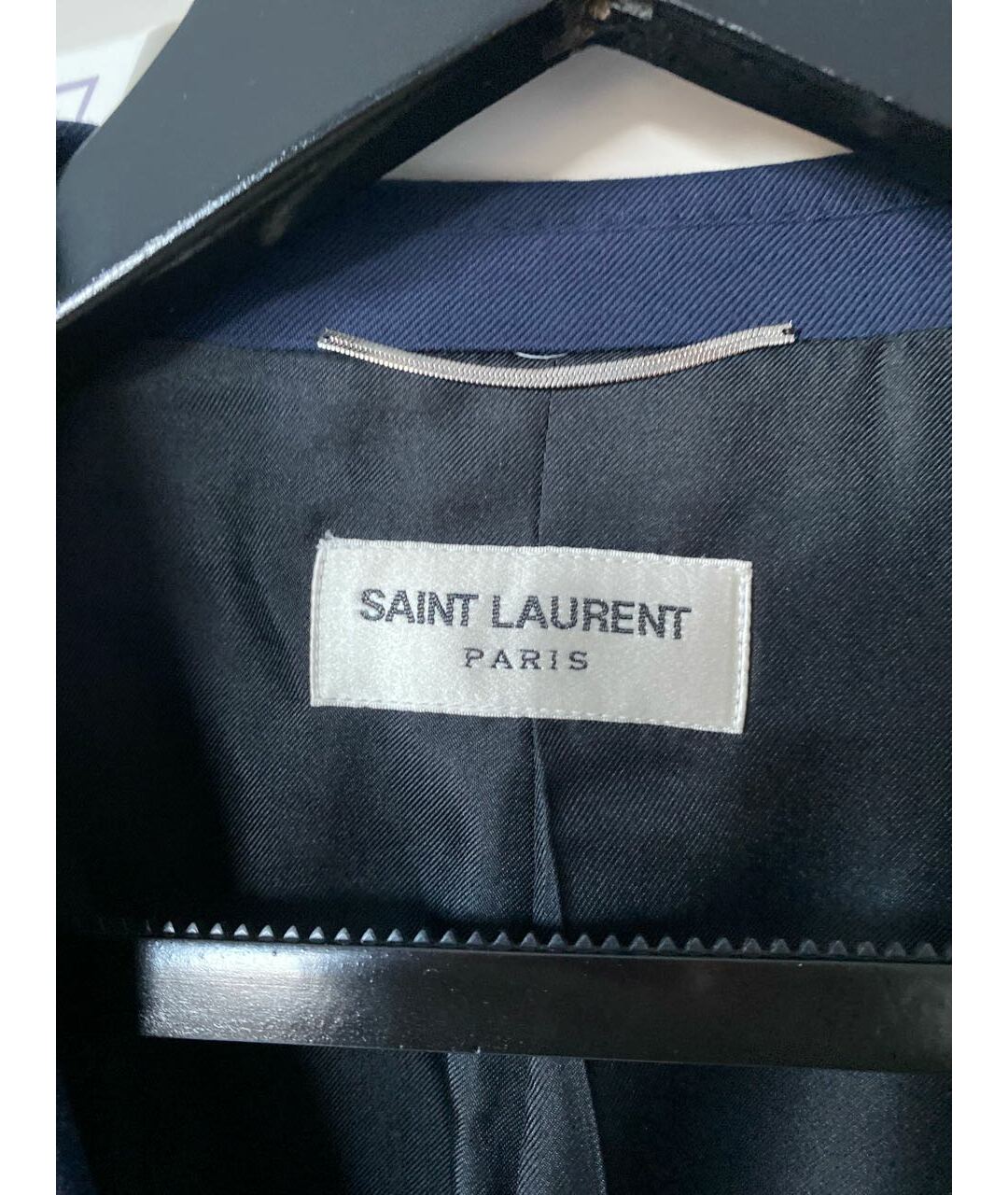 SAINT LAURENT Синий шерстяной пиджак, фото 3