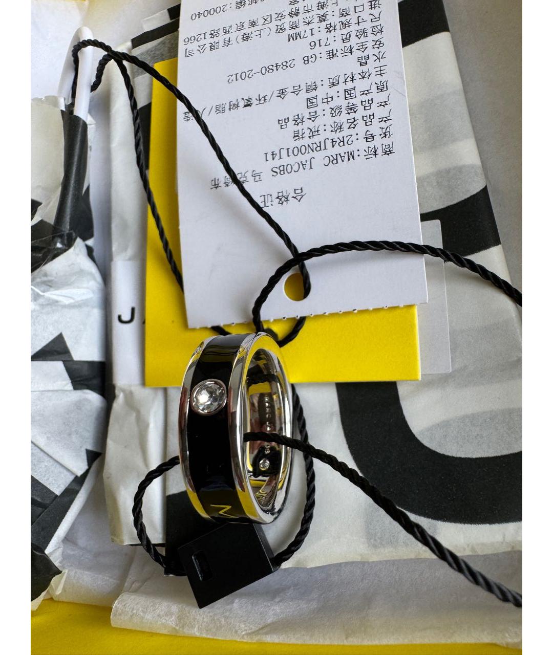 MARC JACOBS Черное латунное кольцо, фото 4