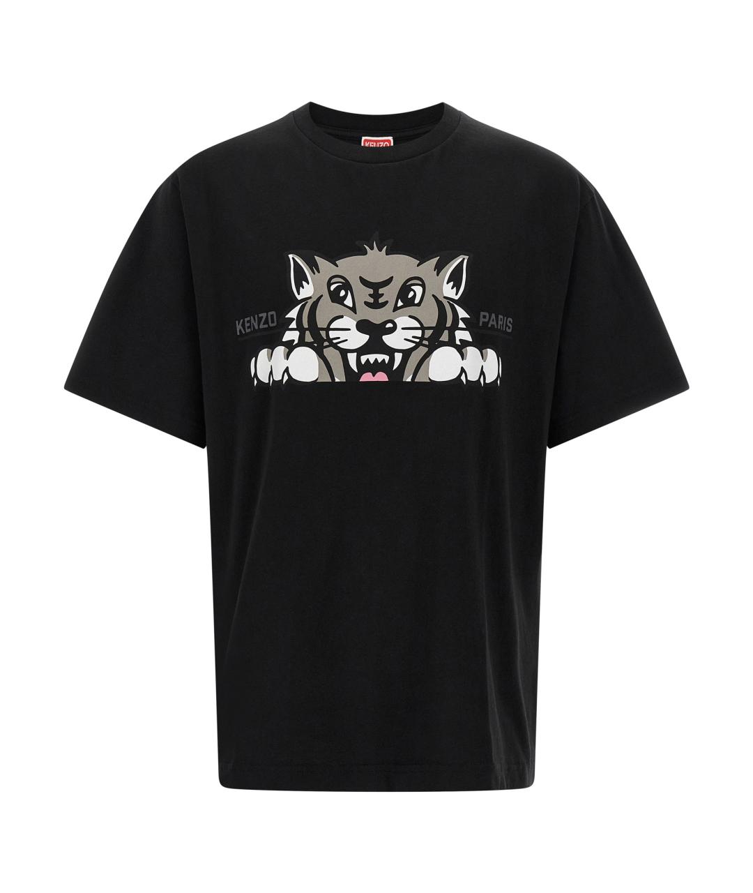 KENZO Черная хлопковая футболка, фото 1