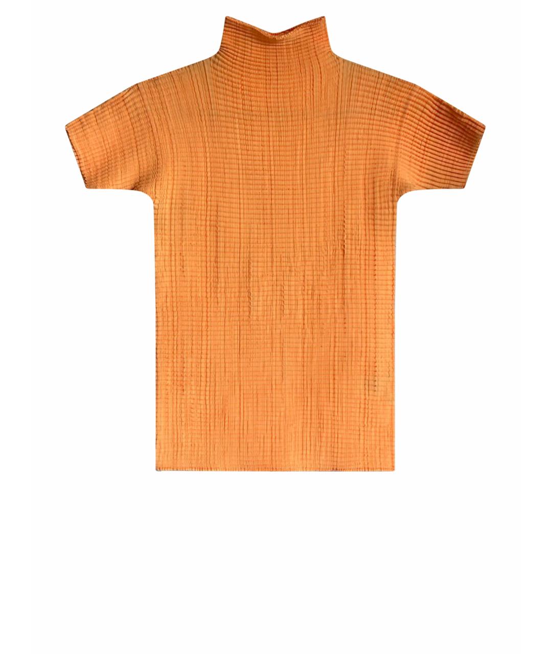 ISSEY MIYAKE Оранжевая полиэстеровая футболка, фото 1