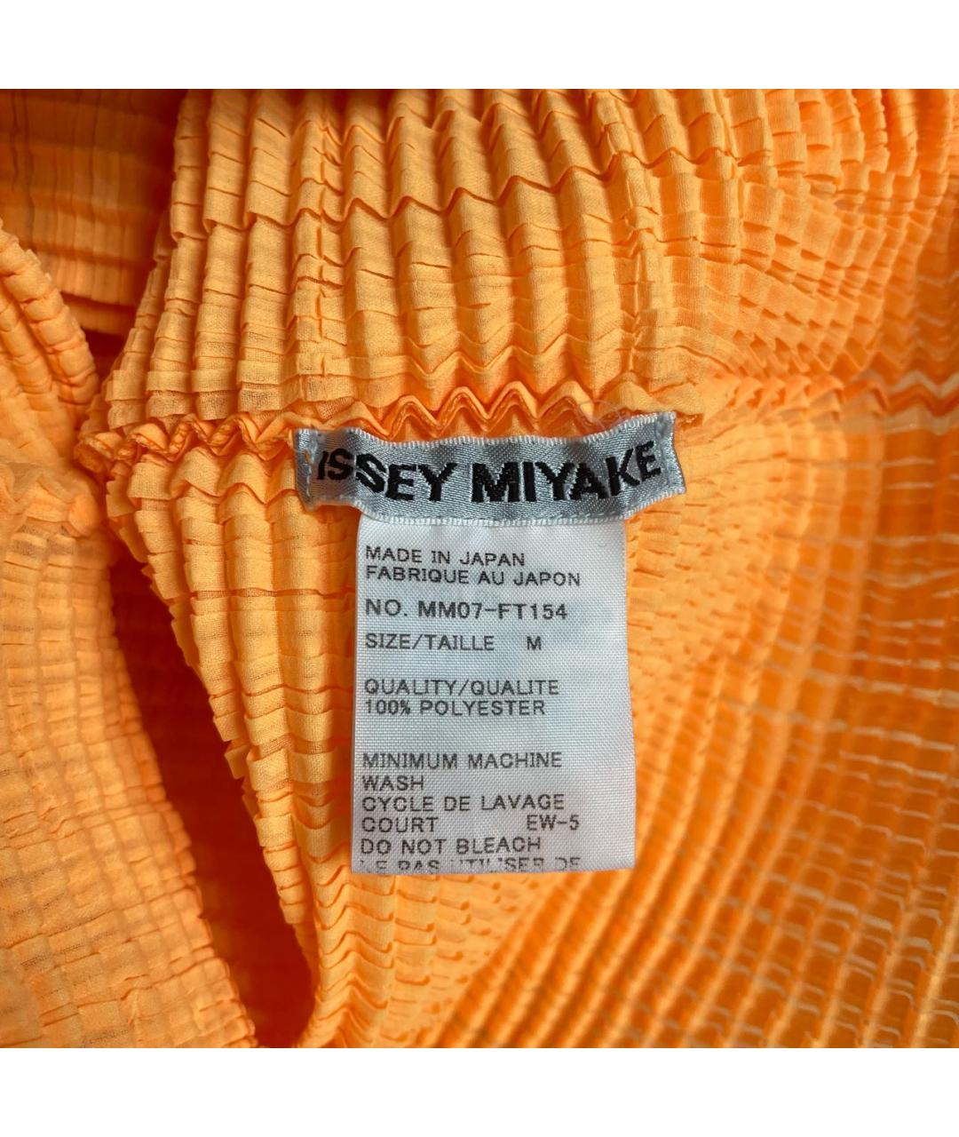 ISSEY MIYAKE Оранжевая полиэстеровая футболка, фото 2