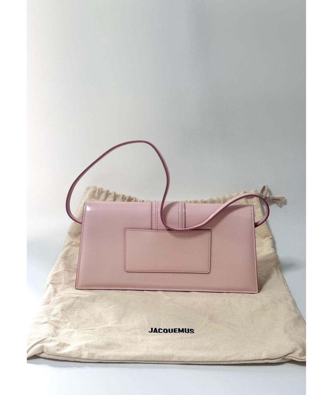 JACQUEMUS Розовая кожаная сумка через плечо, фото 3
