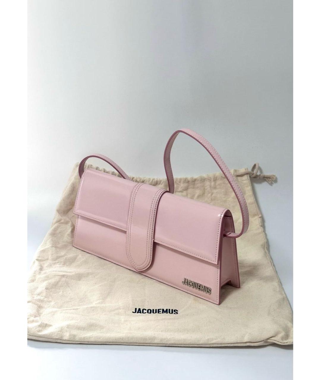 JACQUEMUS Розовая кожаная сумка через плечо, фото 4