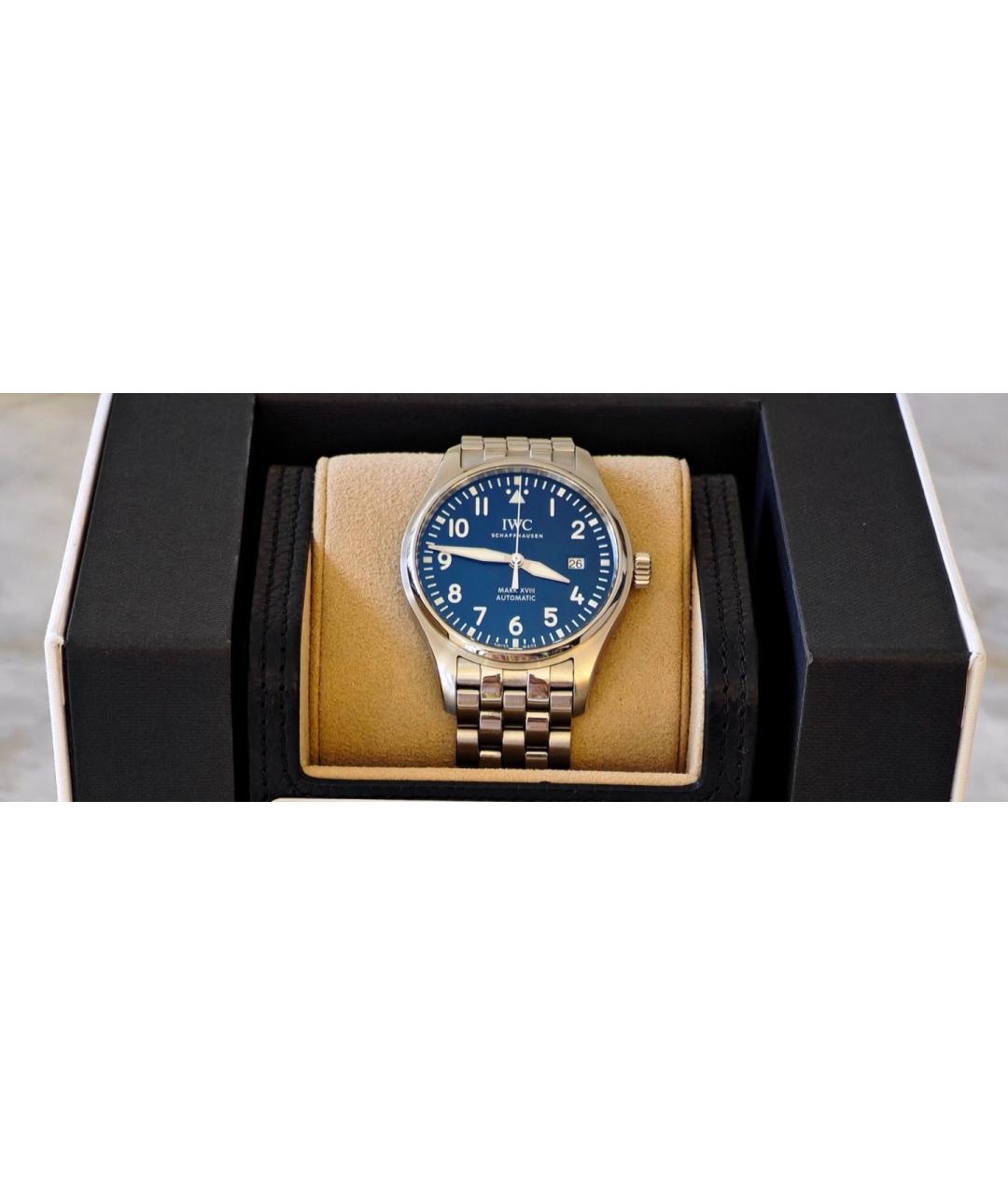 IWC Schaffhausen Серебряные стальные часы, фото 6