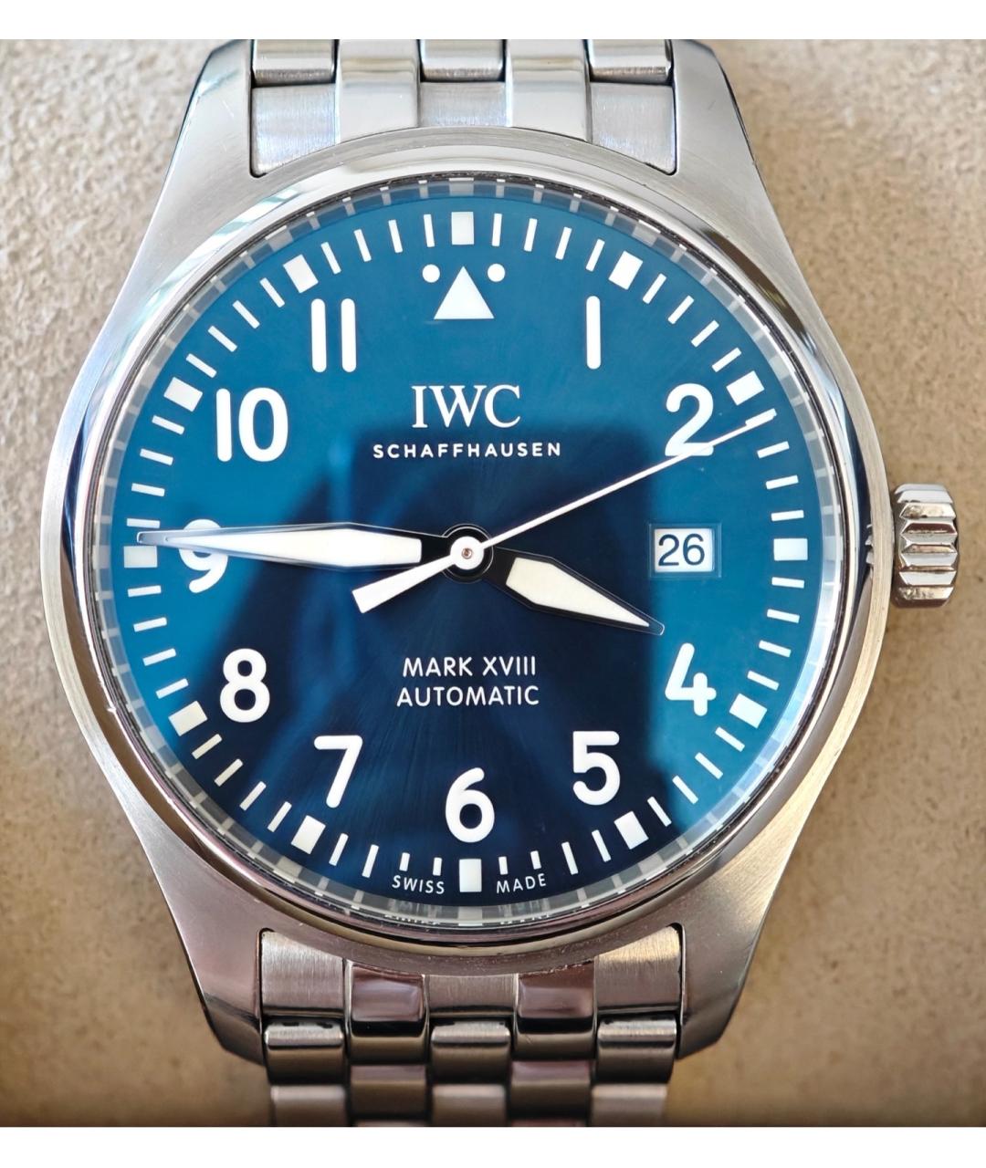 IWC Schaffhausen Серебряные стальные часы, фото 2