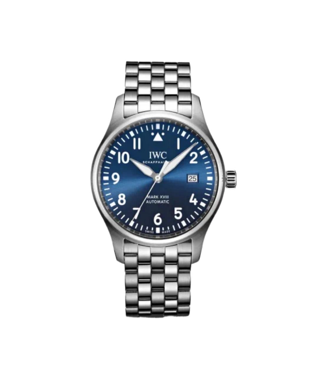 IWC Schaffhausen Серебряные стальные часы, фото 1