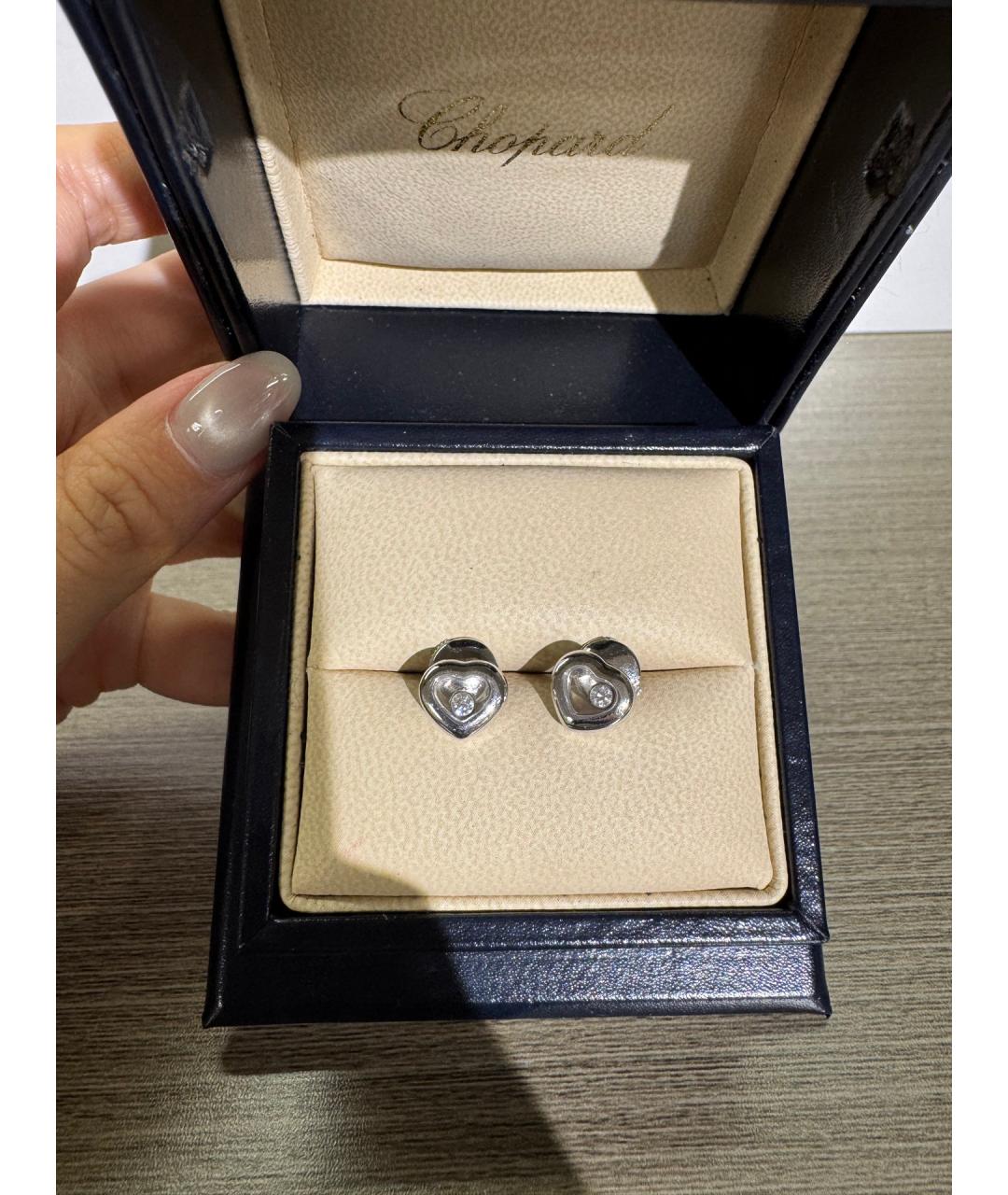 CHOPARD Серебряные серьги из белого золота, фото 3