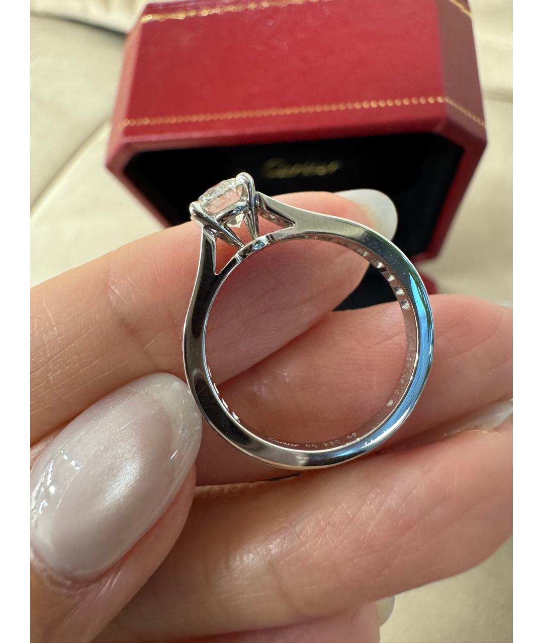 CARTIER Серебряное платиновое кольцо, фото 6
