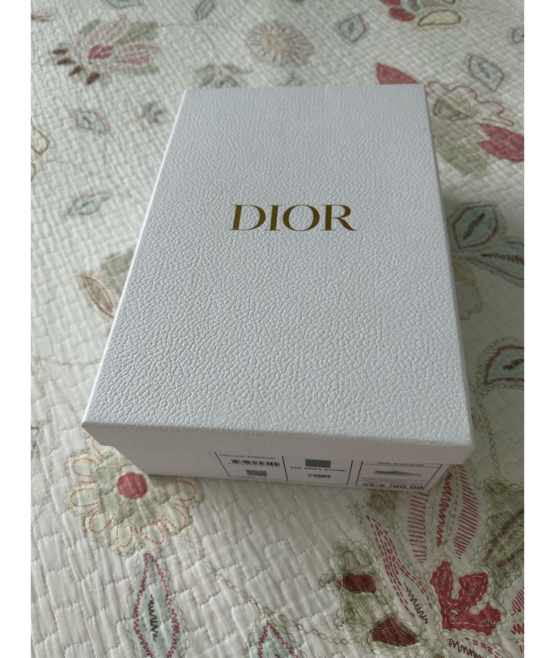 CHRISTIAN DIOR Серые текстильные кеды, фото 8