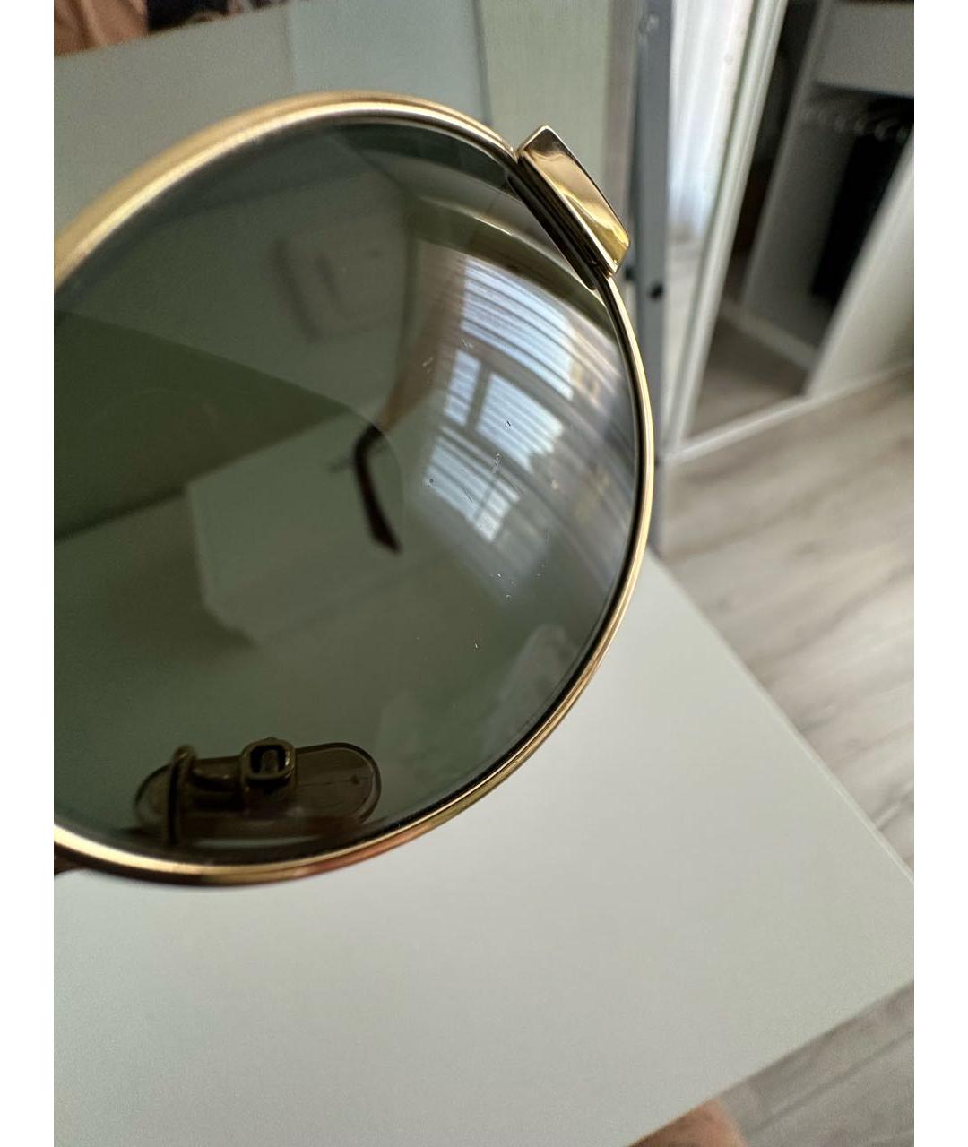 CELINE Золотые металлические солнцезащитные очки, фото 5