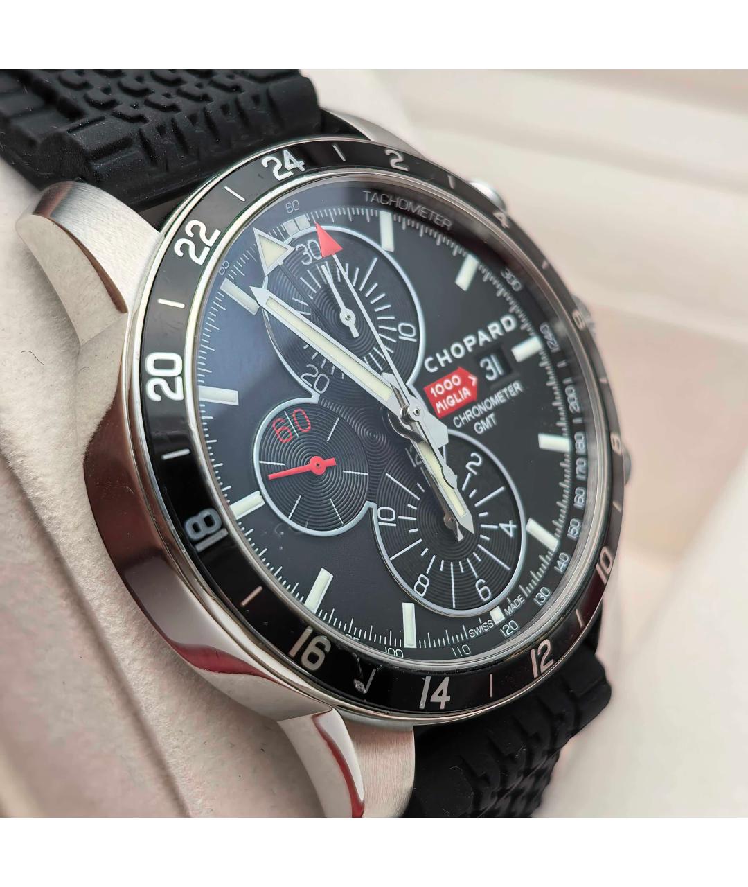 CHOPARD Черные стальные часы, фото 5