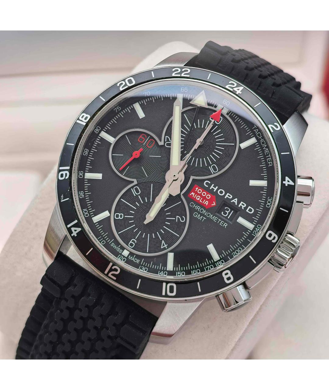 CHOPARD Черные стальные часы, фото 4