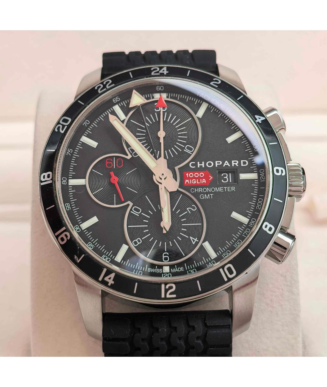 CHOPARD Черные стальные часы, фото 3