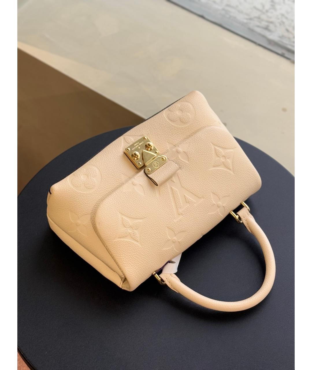 LOUIS VUITTON Белая кожаная сумка с короткими ручками, фото 9