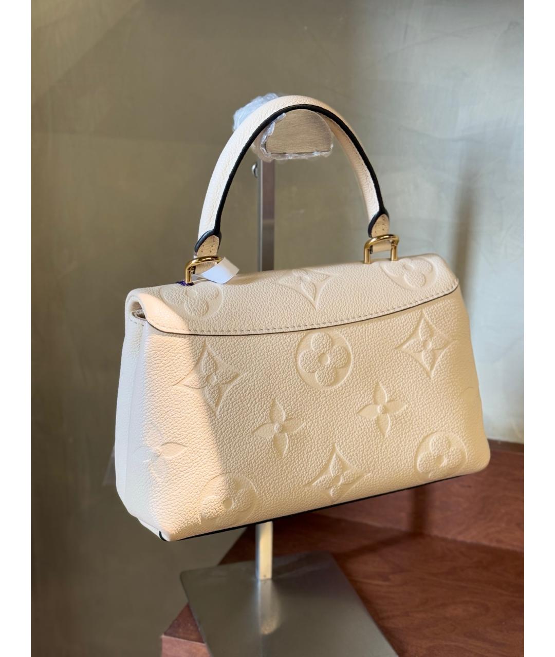 LOUIS VUITTON Белая кожаная сумка с короткими ручками, фото 8