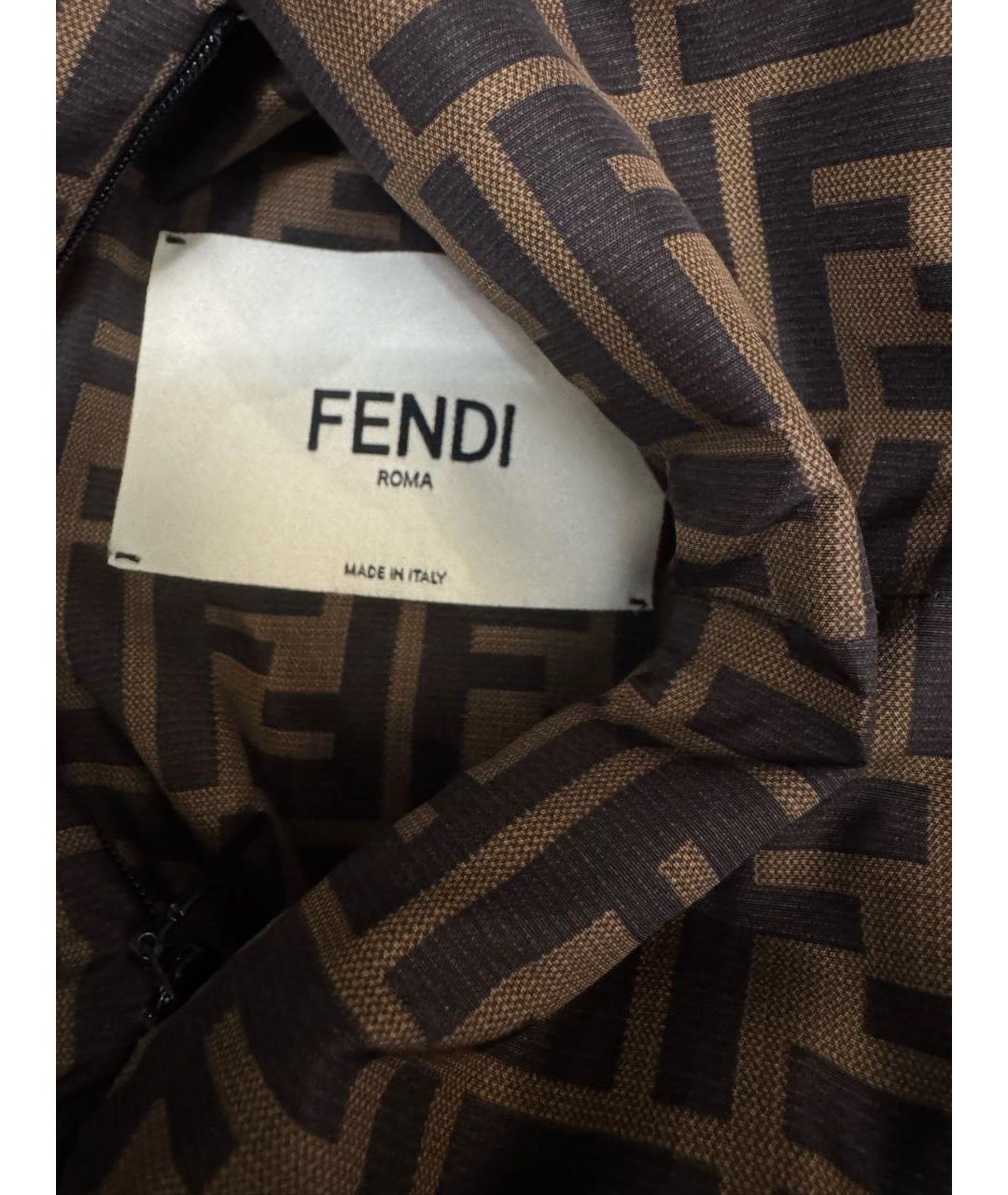 FENDI Синий полиамидовый пуховик, фото 6
