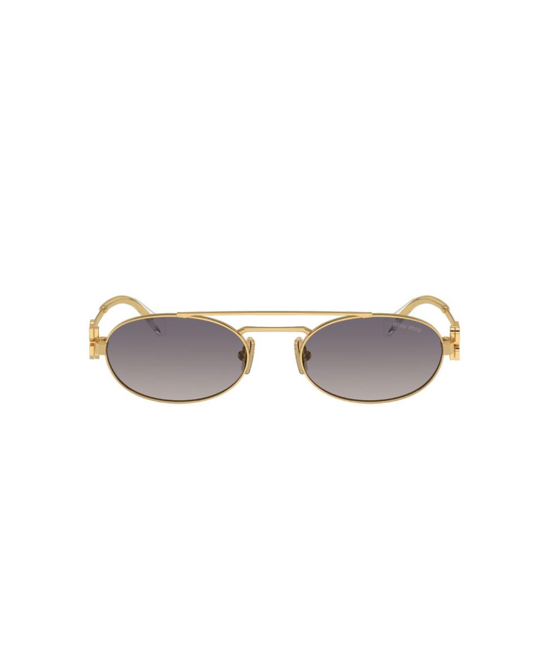 MIU MIU Серые металлические солнцезащитные очки, фото 6