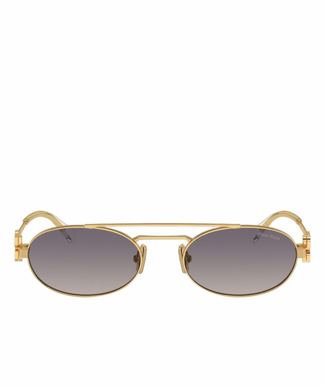 MIU MIU Серые металлические солнцезащитные очки, фото 1