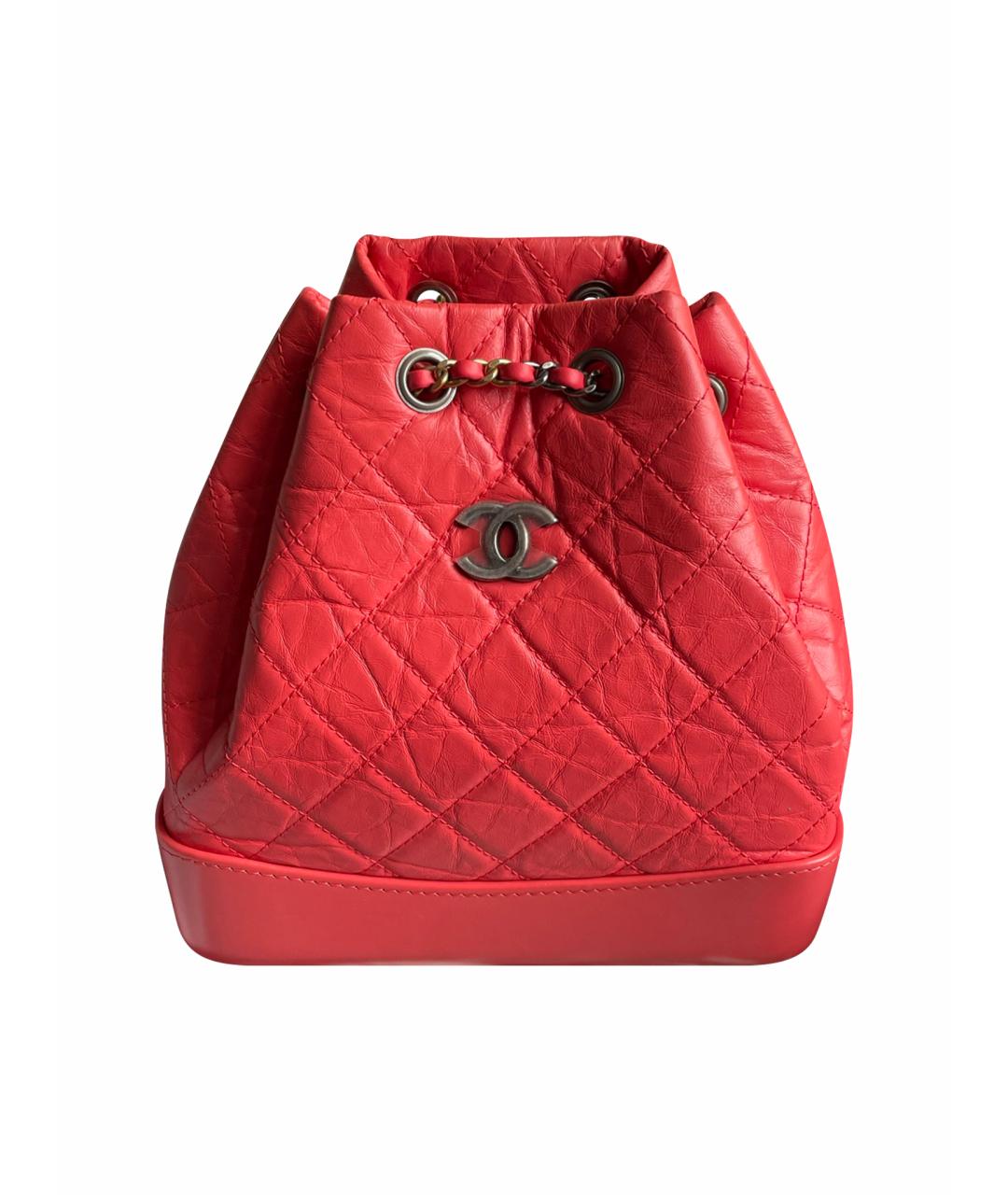 CHANEL Розовый кожаный рюкзак, фото 1