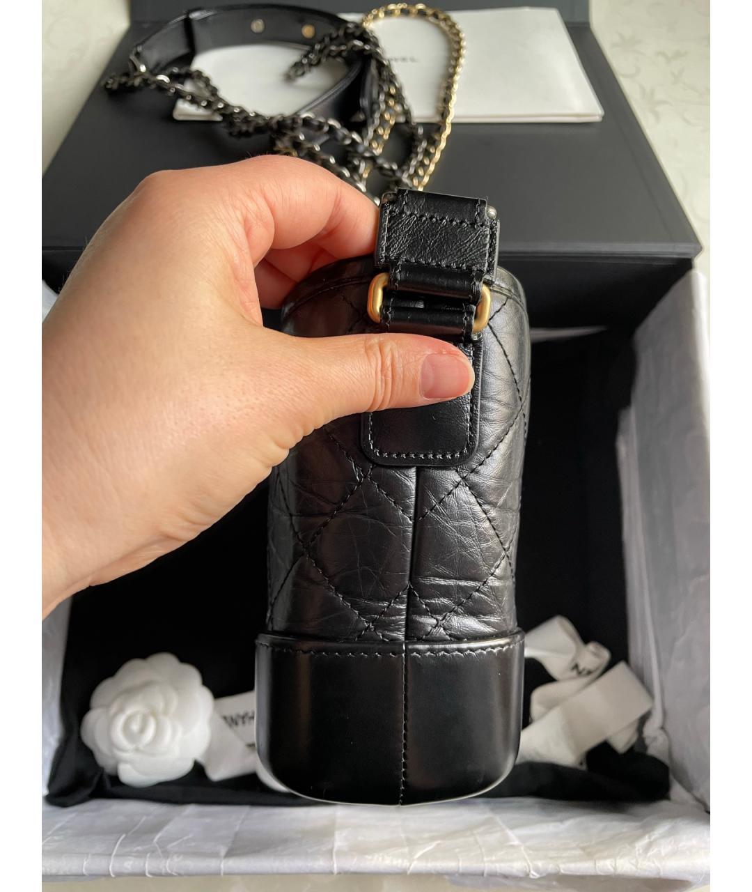 CHANEL Черная кожаная сумка тоут, фото 5