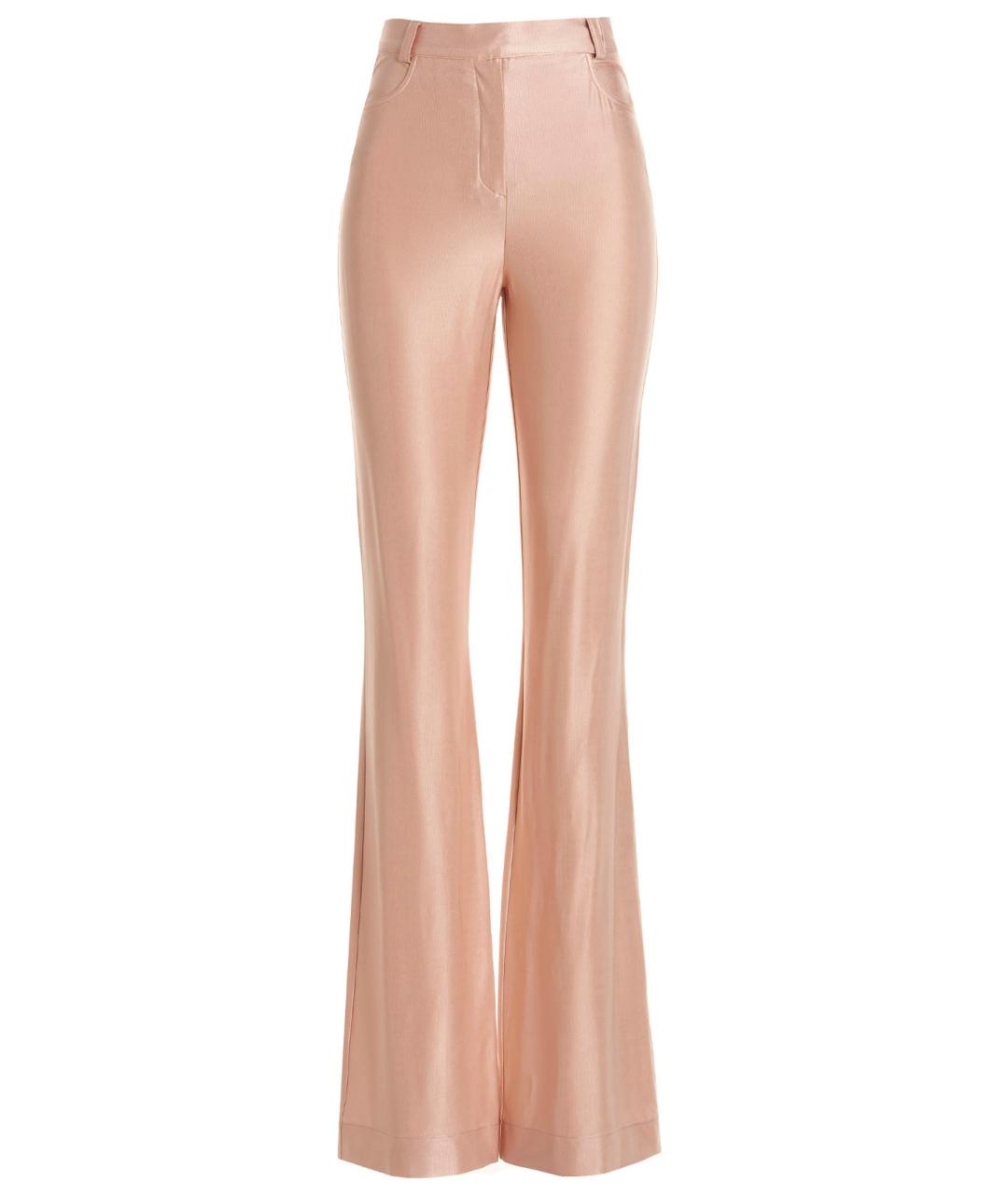 ALEXANDRE VAUTHIER Розовые вискозные прямые брюки, фото 1
