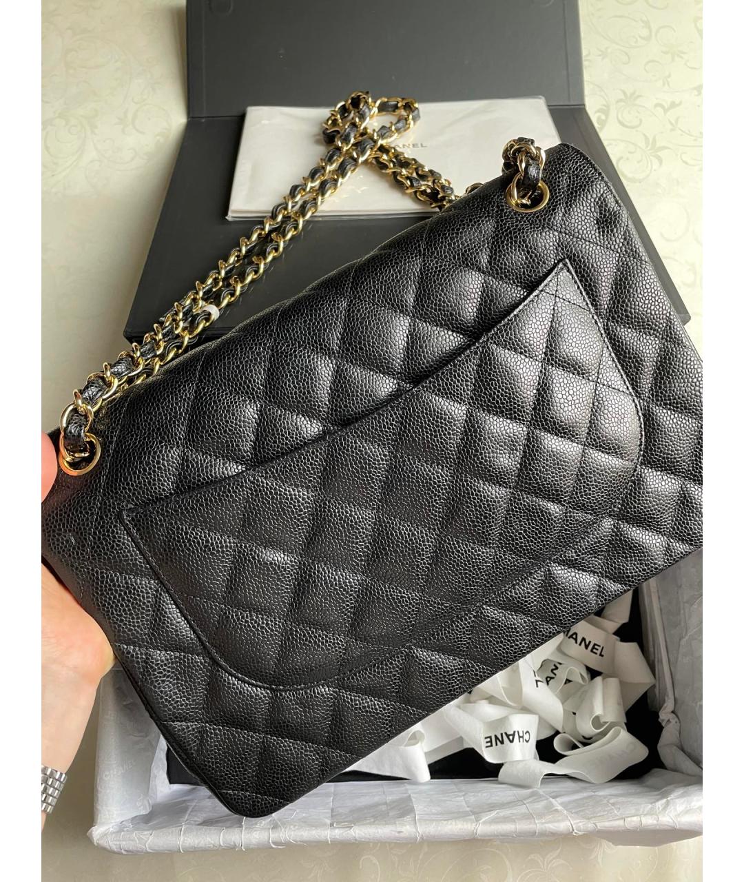 CHANEL Черная кожаная сумка тоут, фото 3