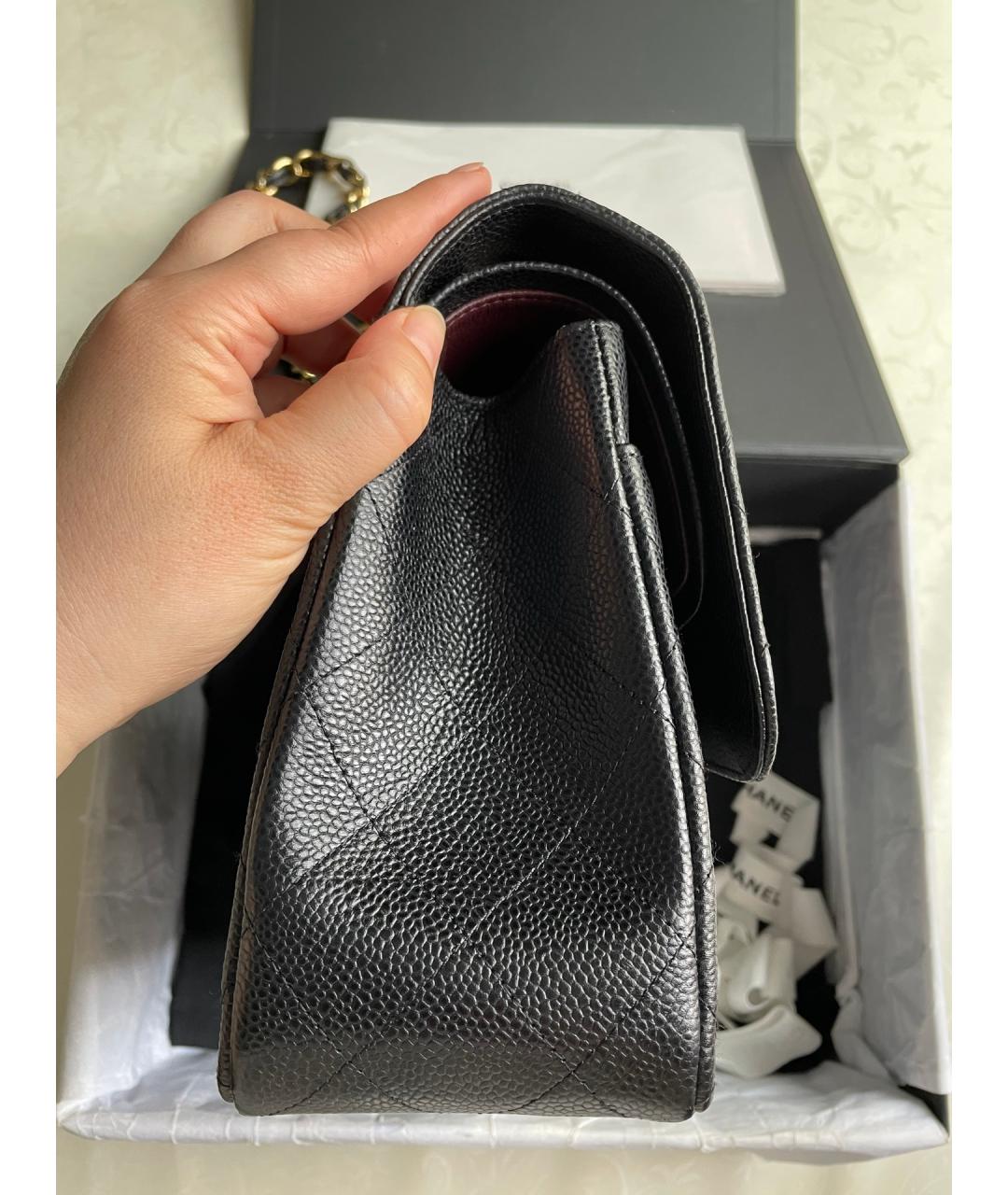 CHANEL Черная кожаная сумка тоут, фото 5