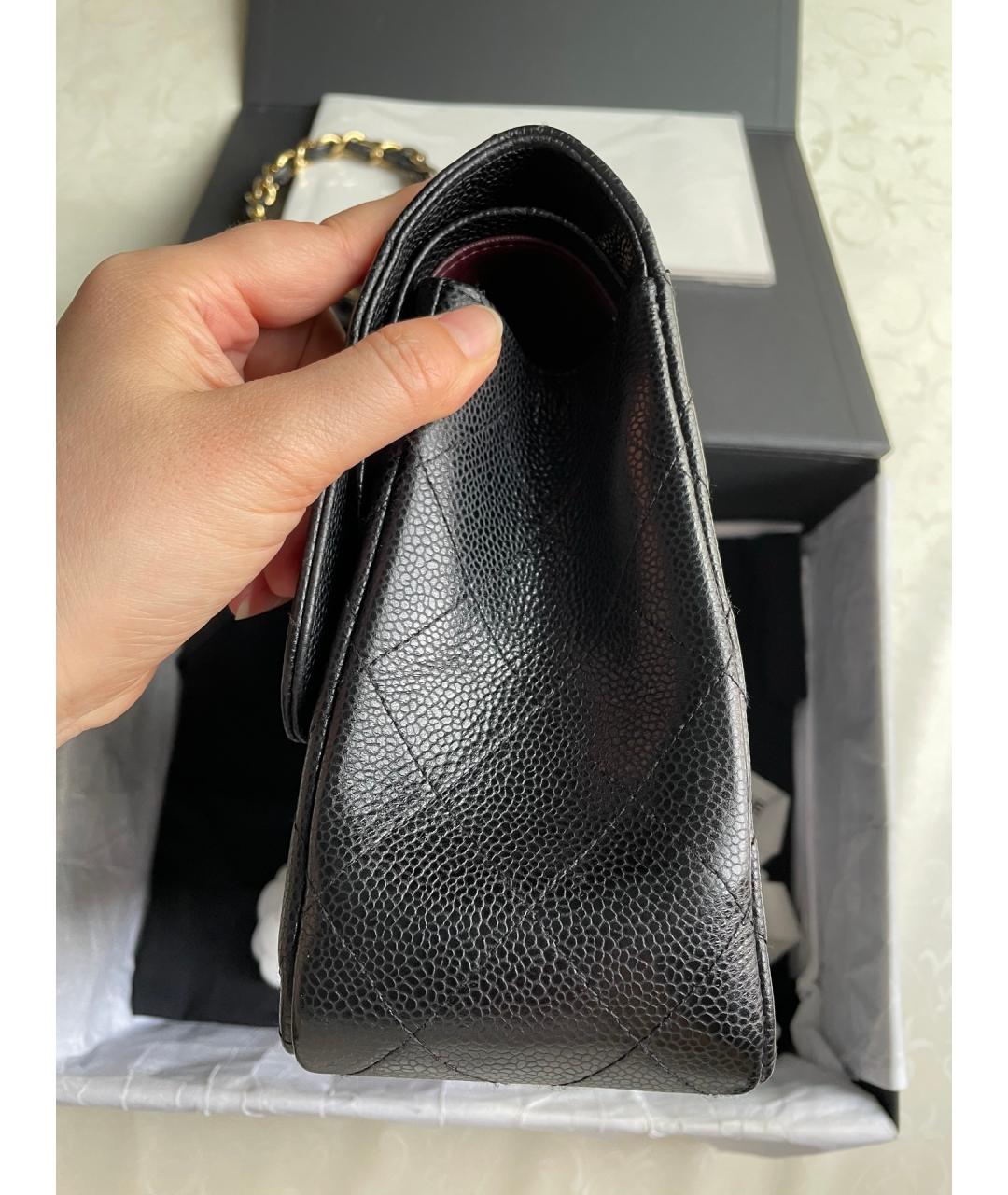 CHANEL Черная кожаная сумка тоут, фото 4
