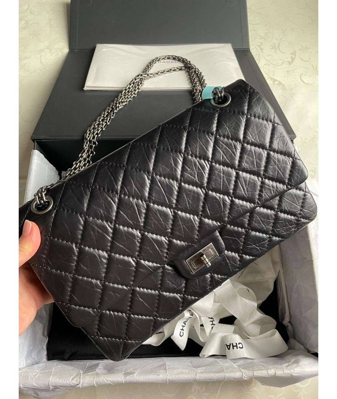 CHANEL Черная кожаная сумка тоут, фото 2