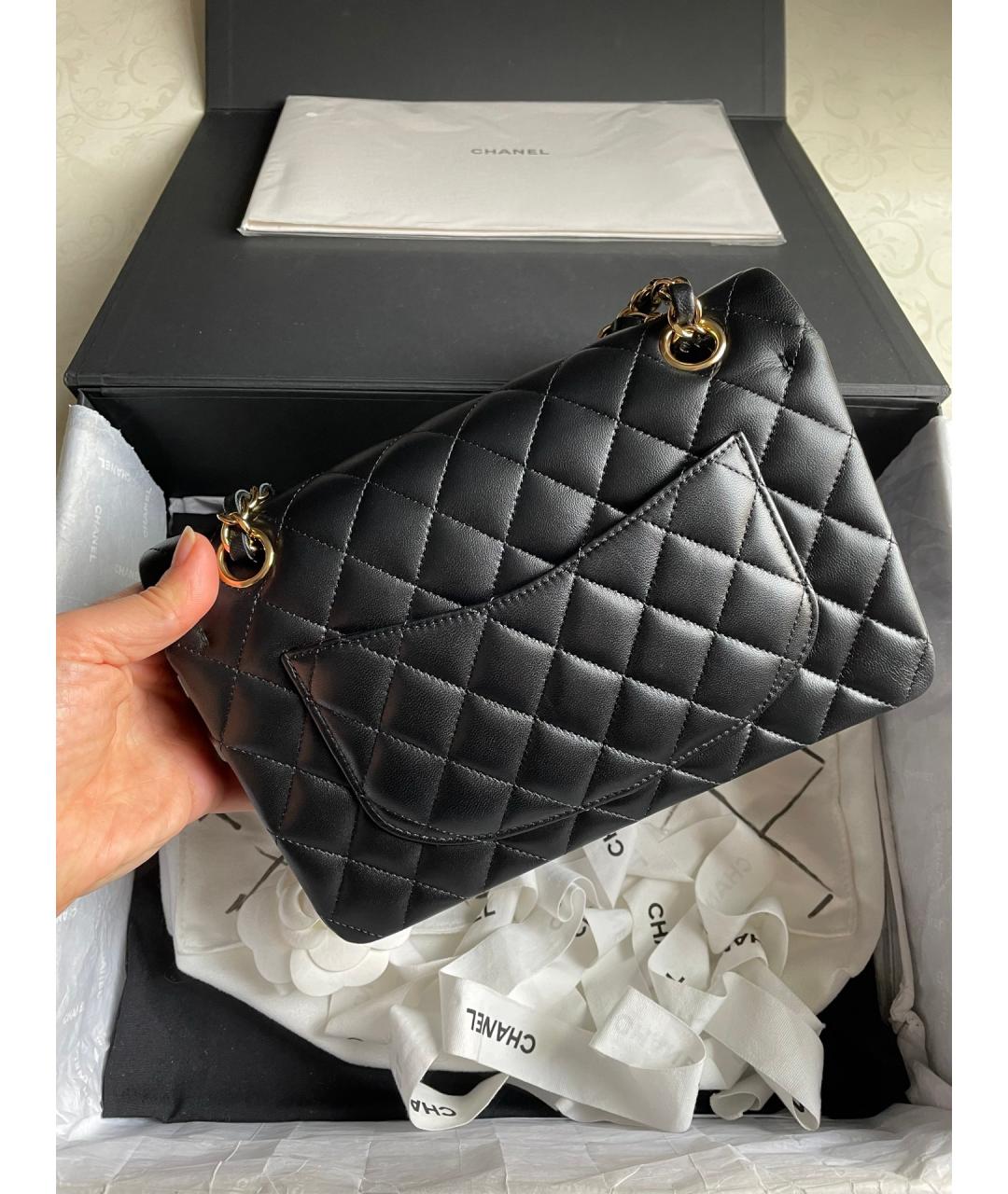 CHANEL Черная кожаная сумка тоут, фото 3