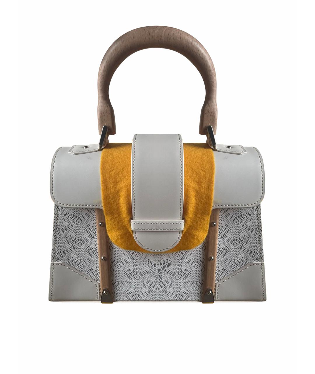 GOYARD Белая сумка с короткими ручками из искусственной кожи, фото 1
