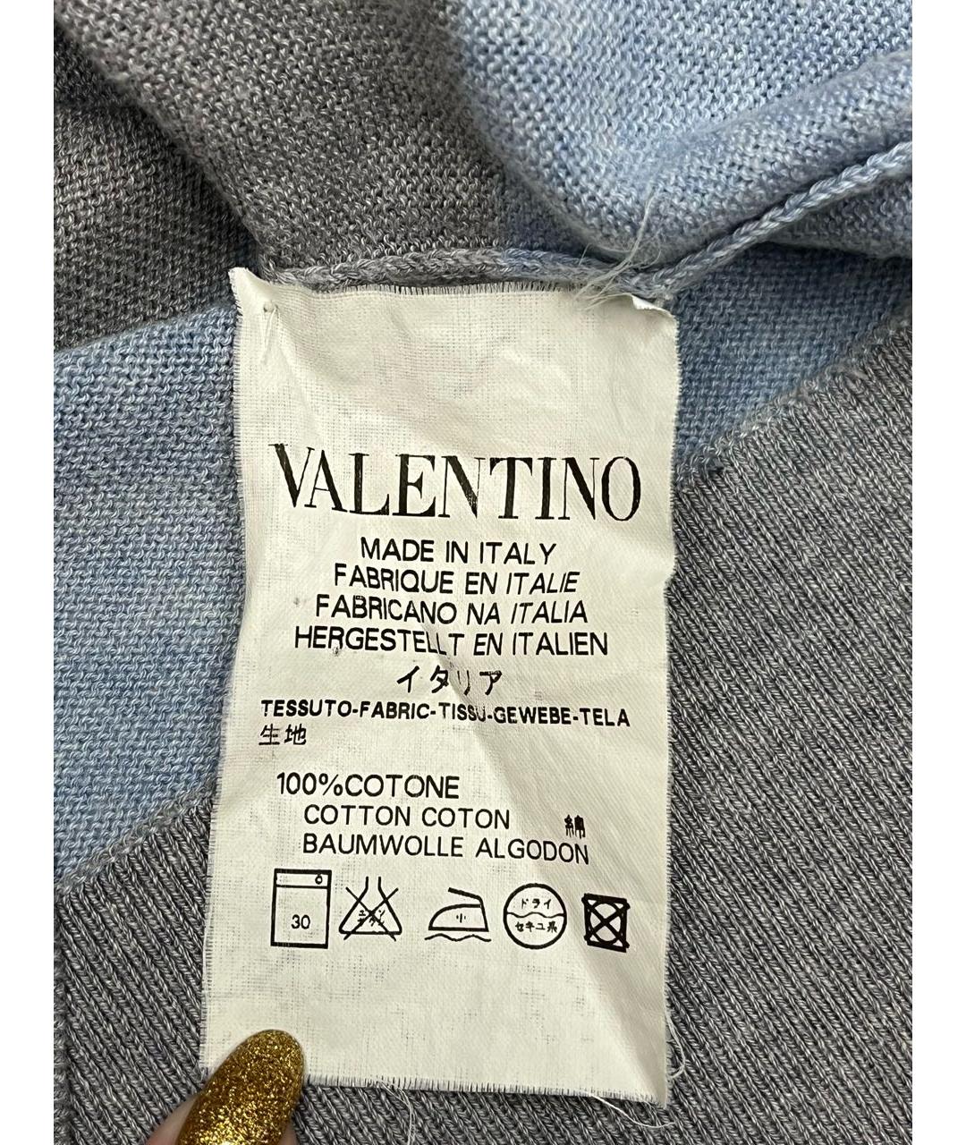 RED VALENTINO Серая хлопковая майка, фото 4