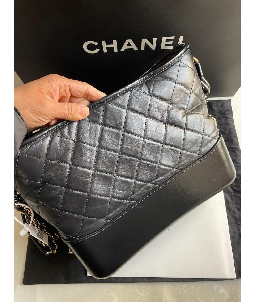 CHANEL Черная кожаная сумка тоут, фото 3