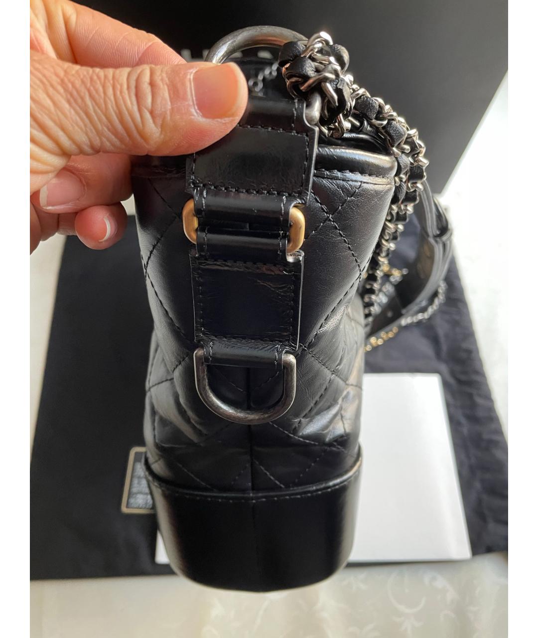 CHANEL Черная кожаная сумка тоут, фото 5