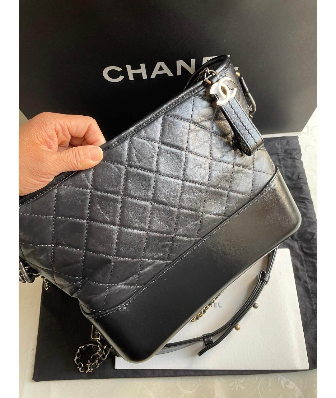 CHANEL Черная кожаная сумка тоут, фото 2