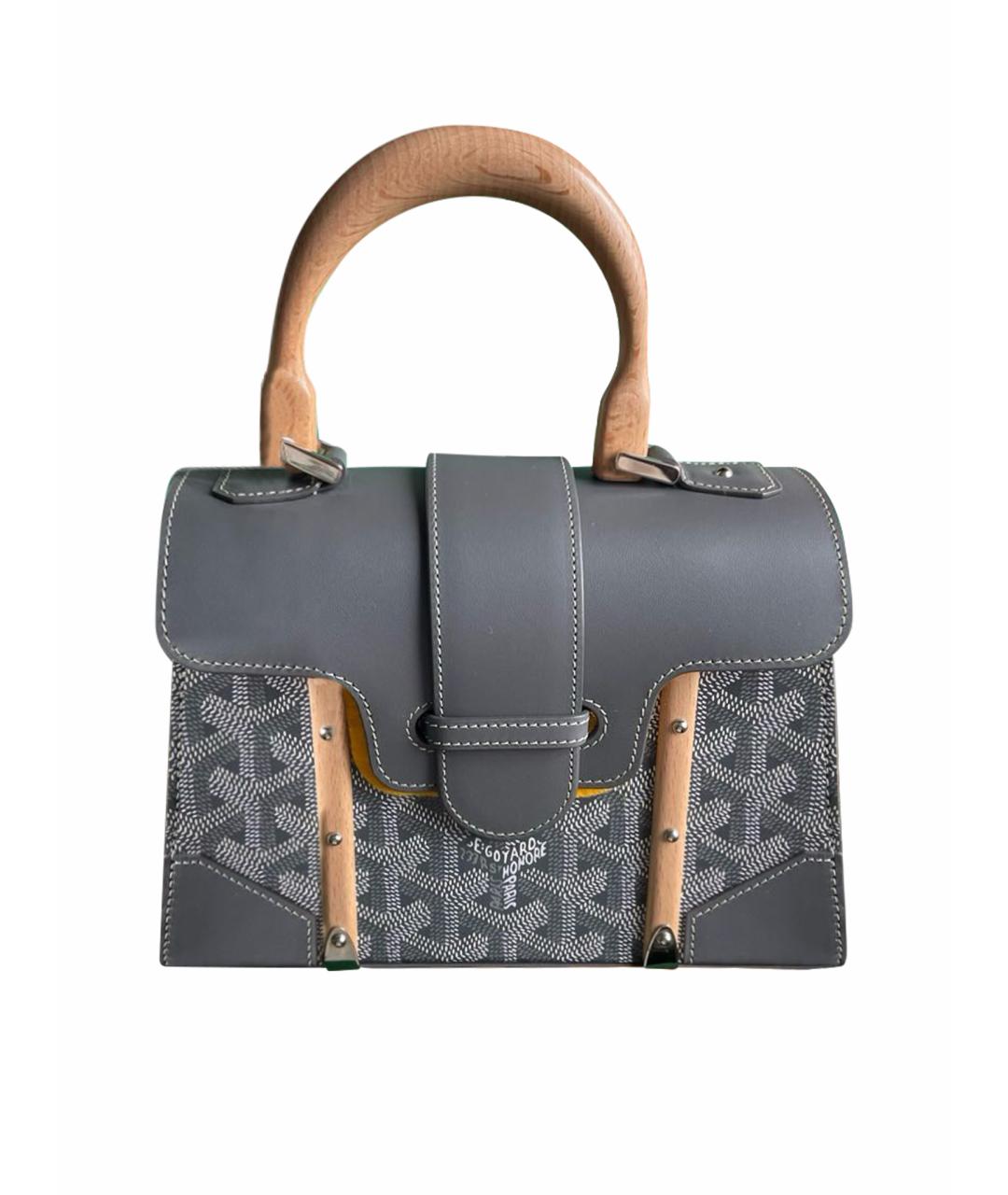 GOYARD Серая сумка с короткими ручками из искусственной кожи, фото 1
