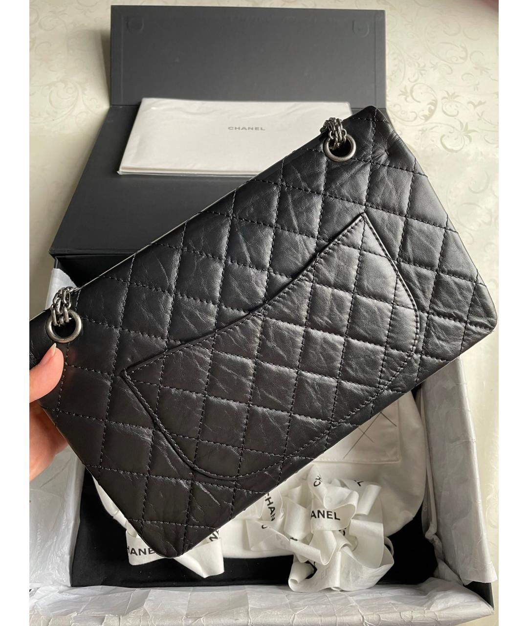 CHANEL Черная кожаная сумка тоут, фото 3