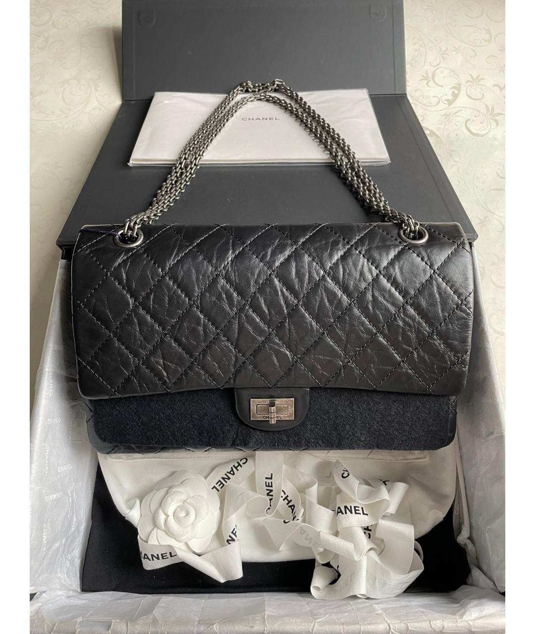 CHANEL Черная кожаная сумка тоут, фото 7