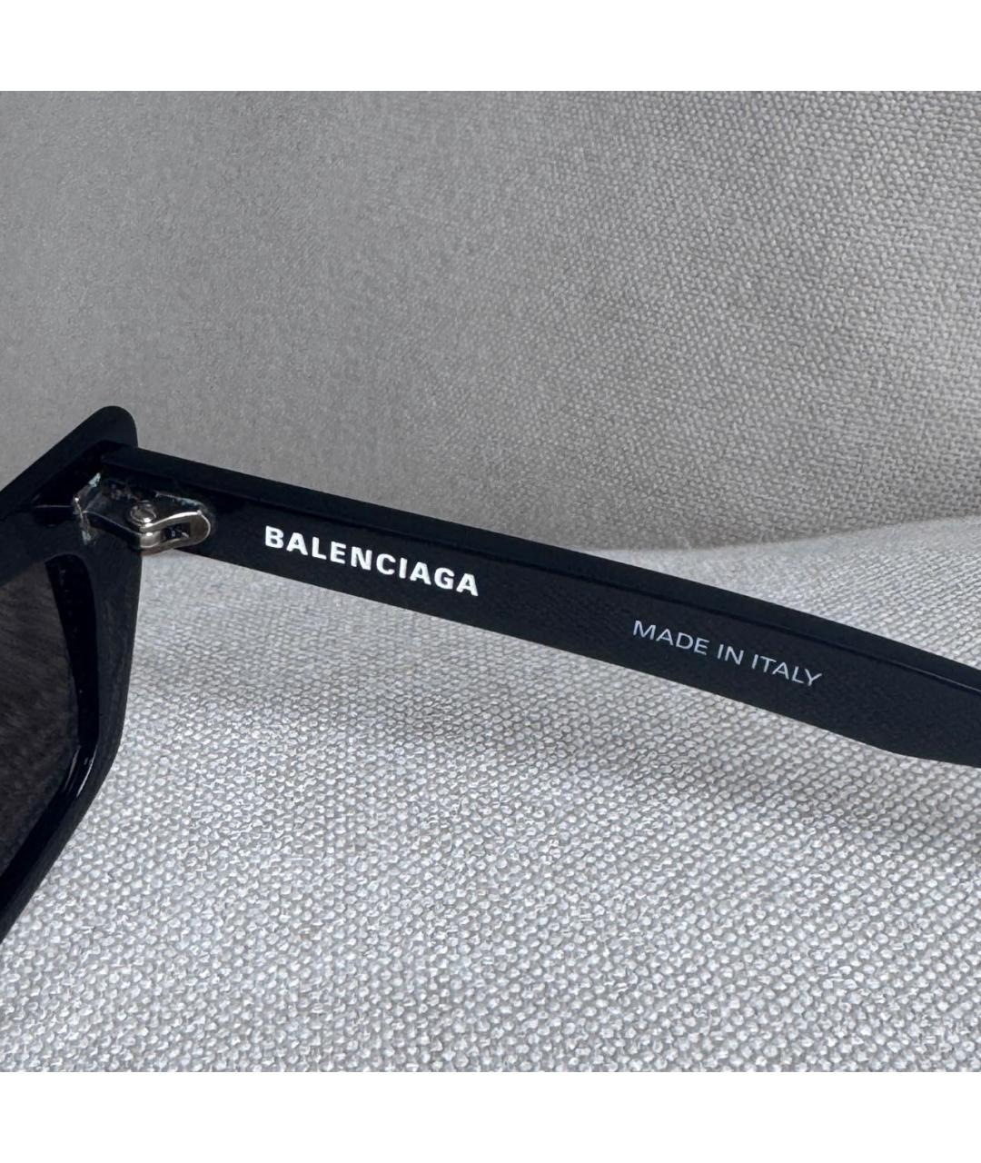 BALENCIAGA Черные пластиковые солнцезащитные очки, фото 5